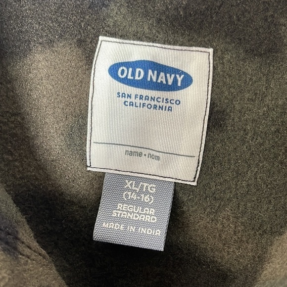❤️ OLD NAVY Camo Button Down Sweatshirt Size XL - Picture 4 of 4